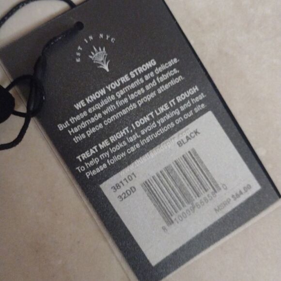 NWT Thistle and Spire Sidney Open Cup Bra Black 32DD - Picture 8 of 14